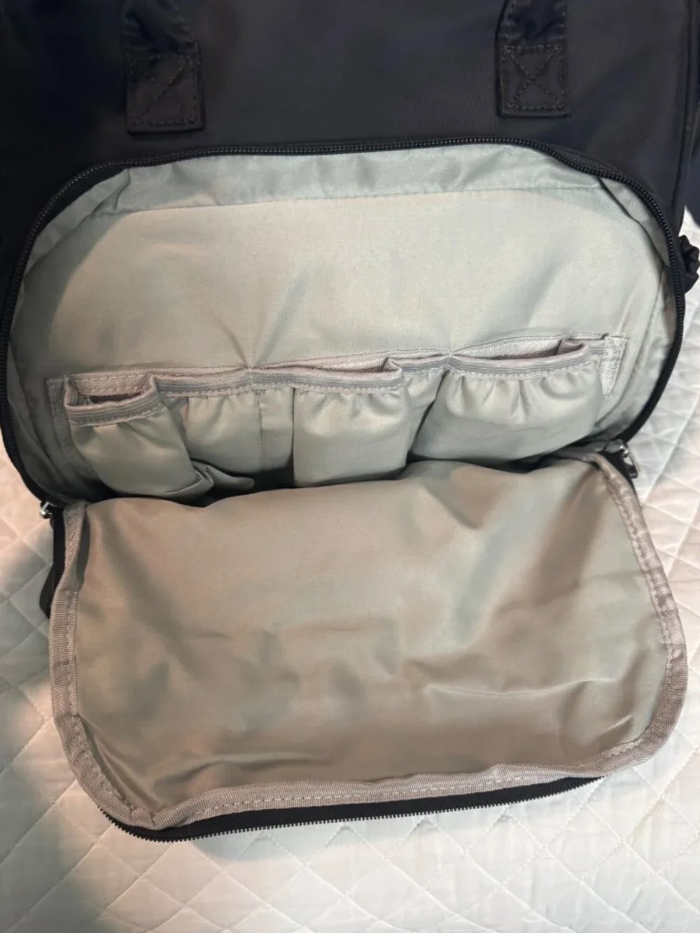 Black Convertible Diaper Bag Backpack with Stroller Straps - 14 Pockets, Insulat